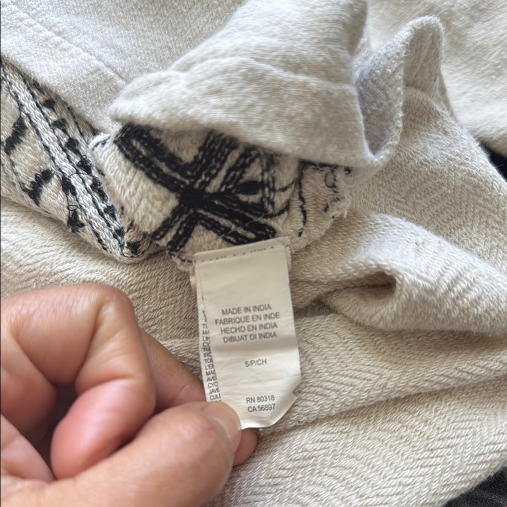 Lucky Brand Cream and Black Cowl Neck Sweater - Picture 7 of 7